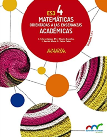 Anaya 4º de la Eso Descargar Libro de Matemáticas Académicas