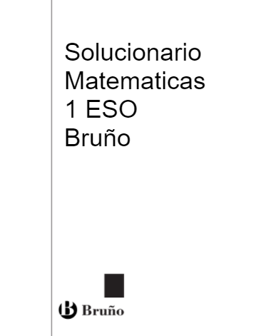 Bruño PDF Matemáticas 1 ESO Solucionario, Material Fotocopiable, Examen y Libro Completo