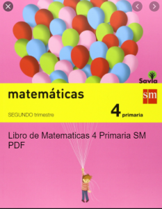 SM Savia PDF Matemáticas 4 Primaria | Descargar Libro Completo